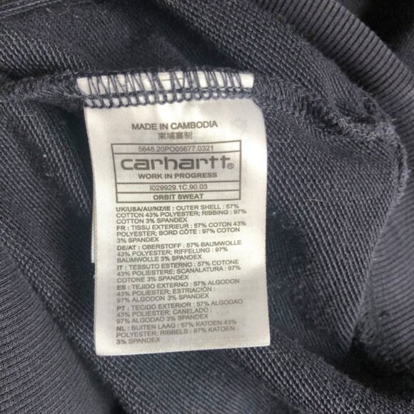 Carhartt WIP Orbit Men's Sweatshirt Small Navy Blue - Picture 10 of 12